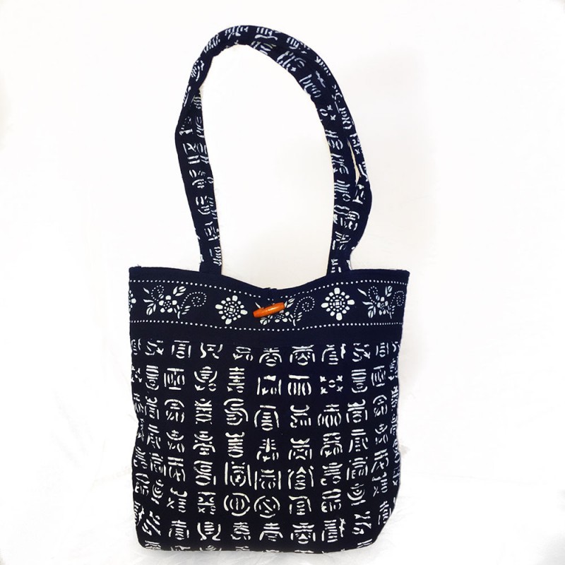 Button Tote- Ancient Chinese